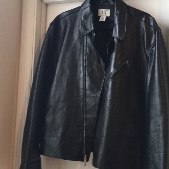A/X Armani Exchange Leather Jacket L/XL - Picture 8 of 8